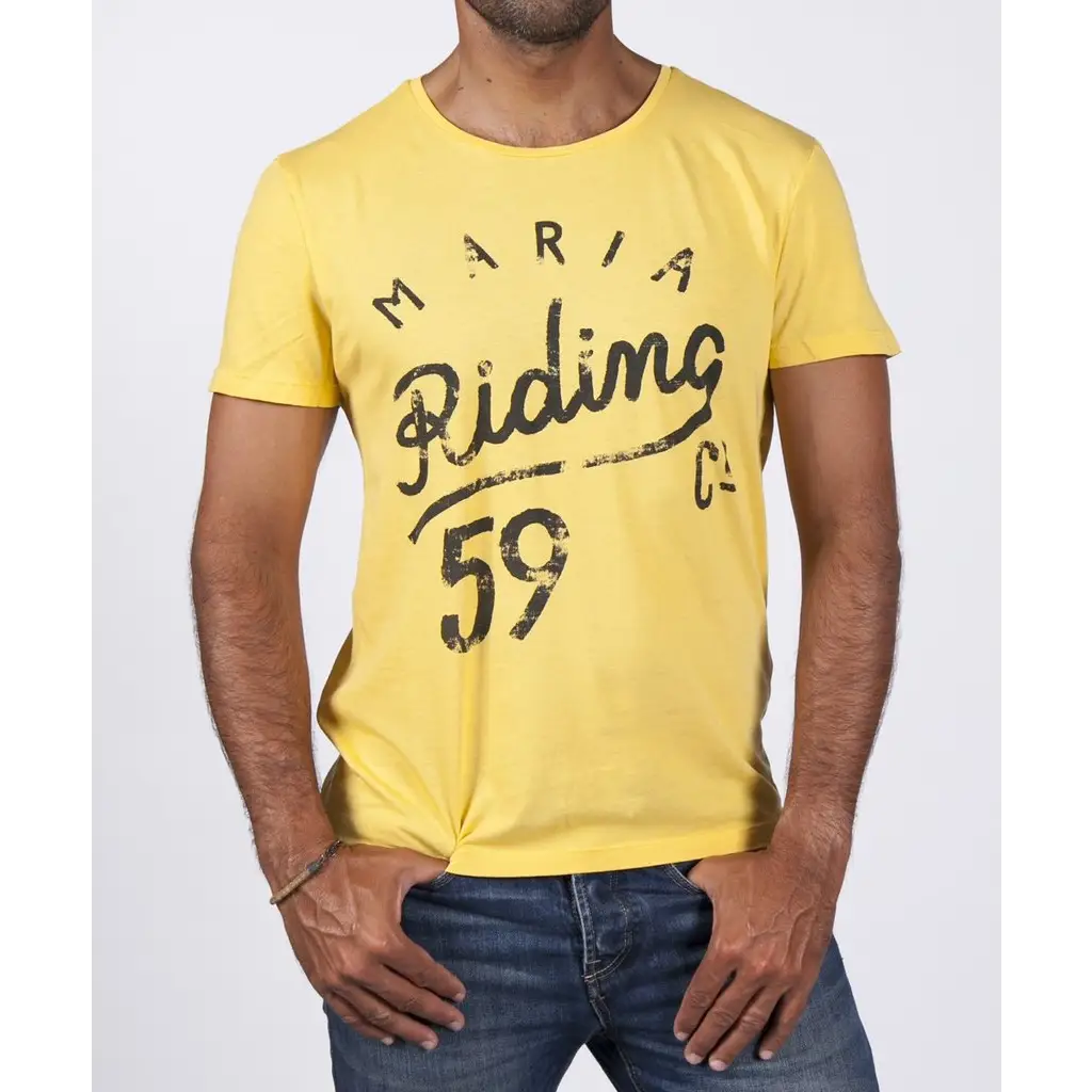 MEN 59 CLUB T-SHIRT - YELLOW - DAX Cafe Racer