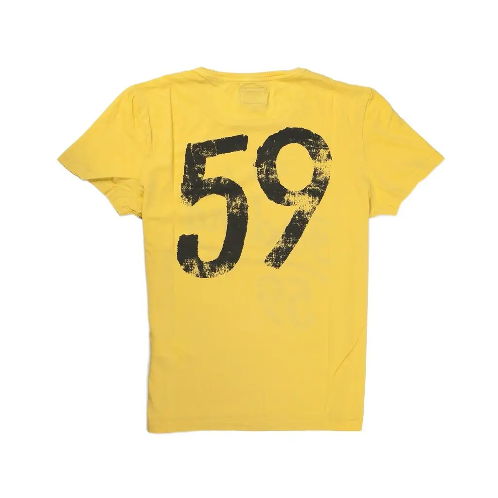 MEN 59 CLUB T-SHIRT - YELLOW - DAX Cafe Racer