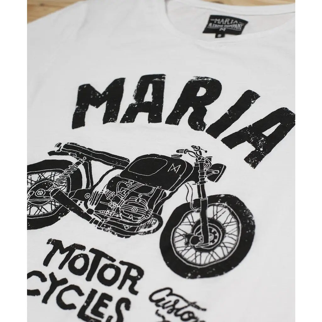 MEN BOXER TWIN T-SHIRT - WHITE - DAX Cafe Racer