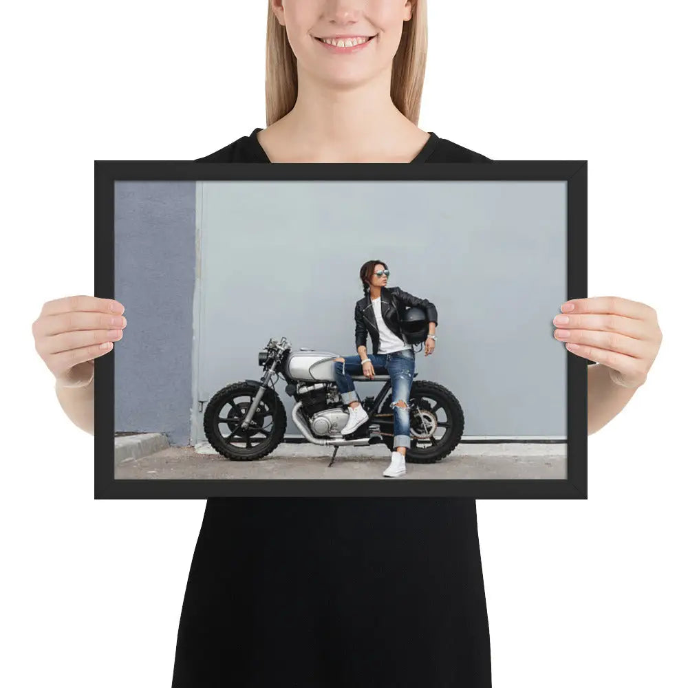 Motorcycle Framed photo paper poster - DAX Cafe Racer