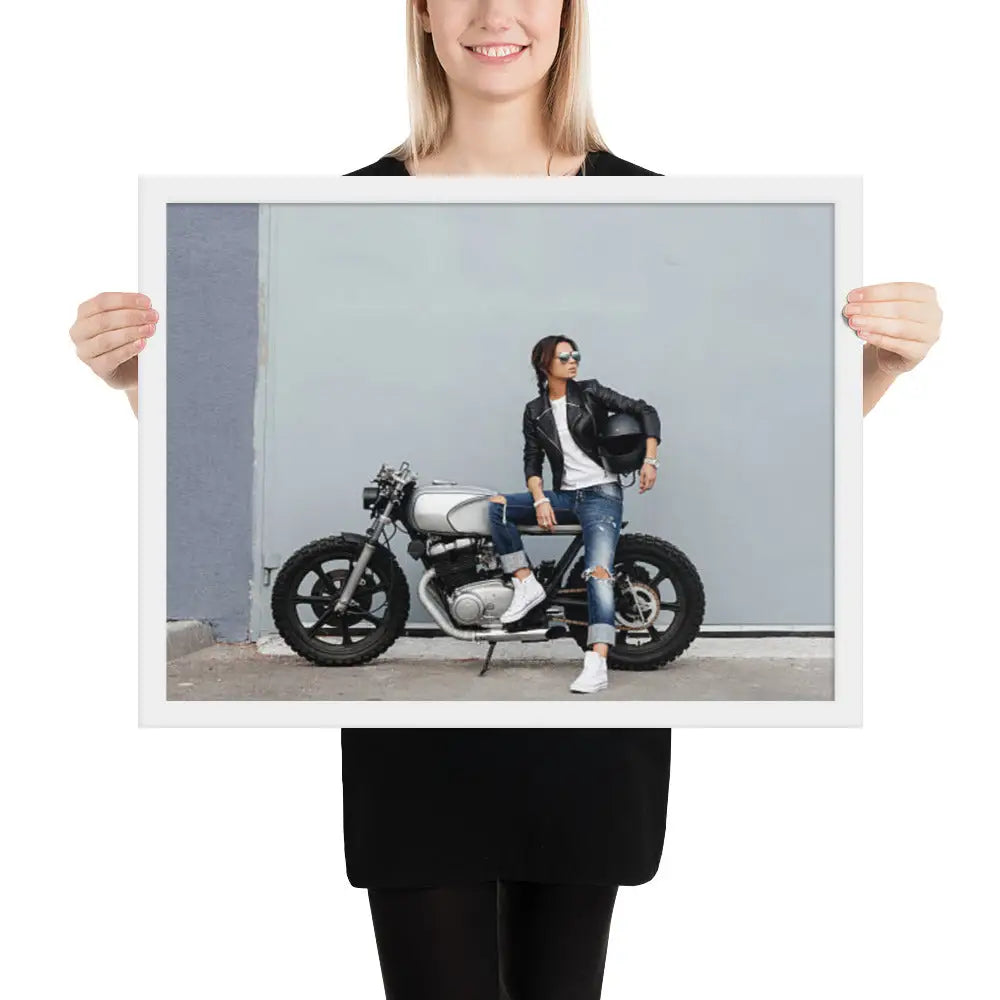 Motorcycle Framed photo paper poster - DAX Cafe Racer
