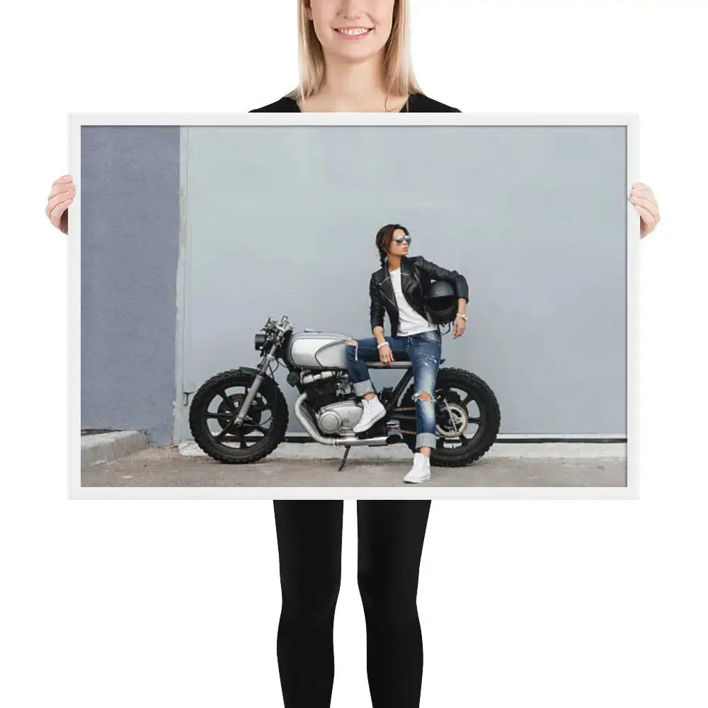 Motorcycle Framed photo paper poster - DAX Cafe Racer