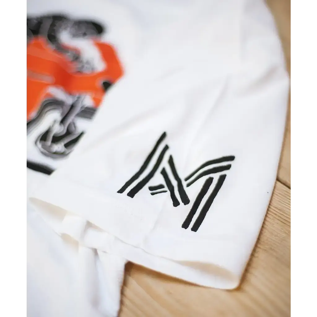 MEN SKULL RACER T-SHIRT - WHITE - DAX Cafe Racer