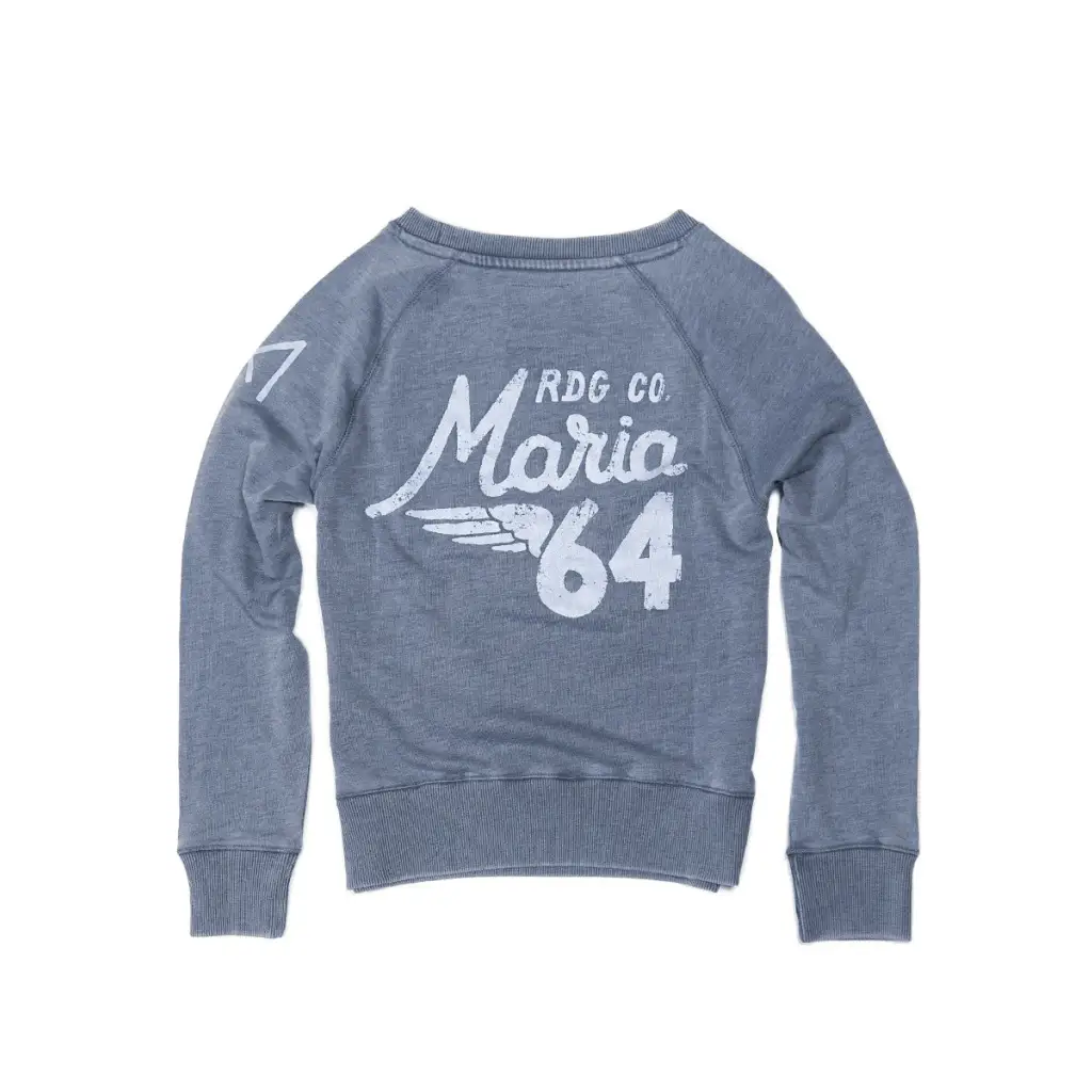 WOMAN EDWARD SWEATSHIRT - BLUE - DAX Cafe Racer