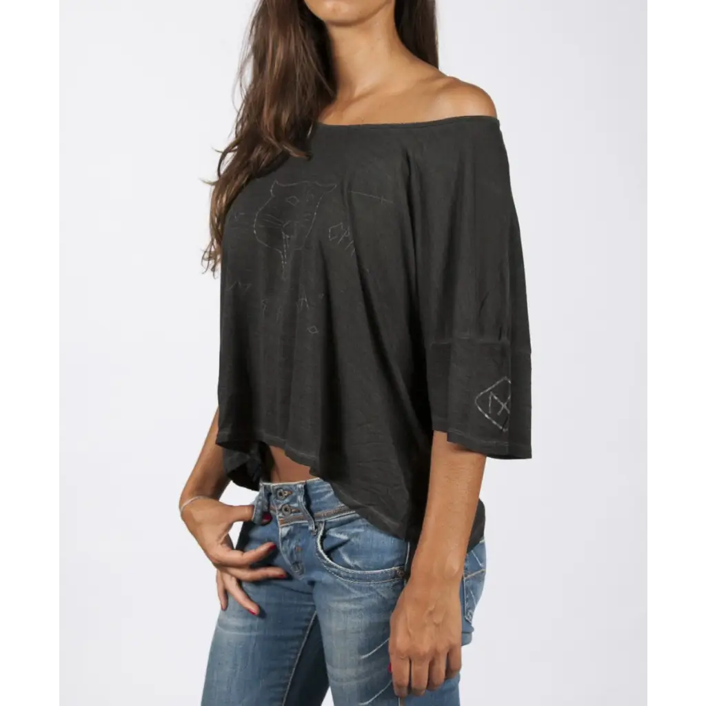 WOMEN LUCKY LOOSER T-SHIRT - BLACK - DAX Cafe Racer