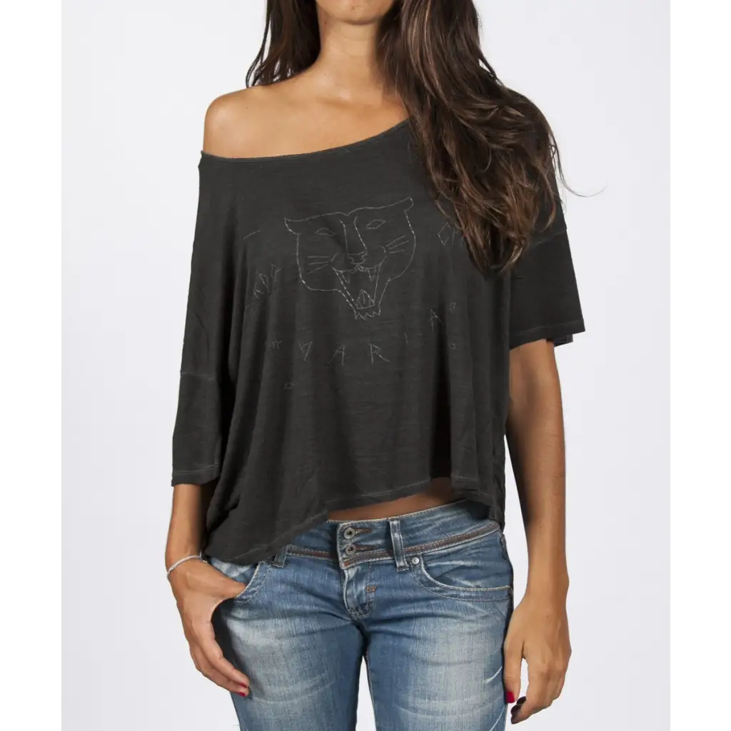 WOMEN LUCKY LOOSER T-SHIRT - BLACK - DAX Cafe Racer