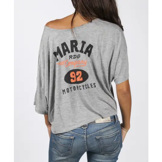 WOMEN LUCKY LOOSER T-SHIRT - GREY - DAX Cafe Racer