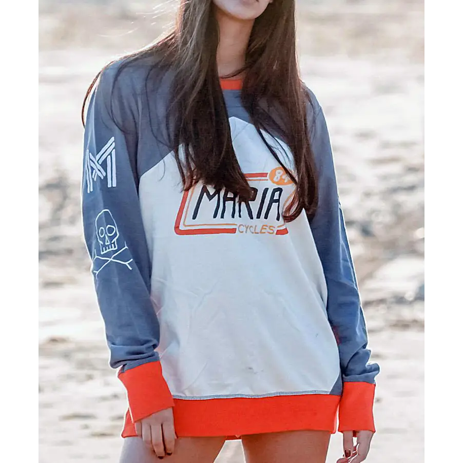 WOMEN RACING TEAM SWEATSHIRT - BLUE - DAX Cafe Racer