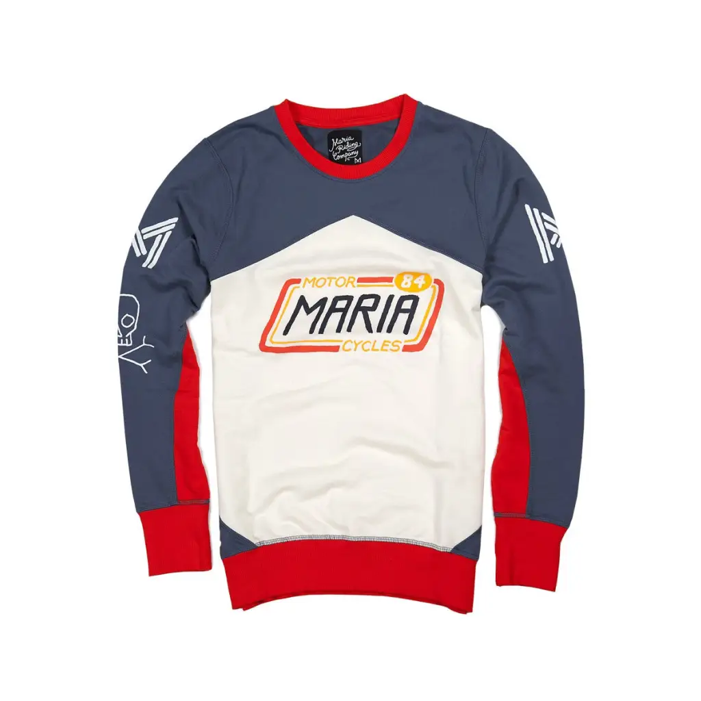 WOMEN RACING TEAM SWEATSHIRT - BLUE - DAX Cafe Racer