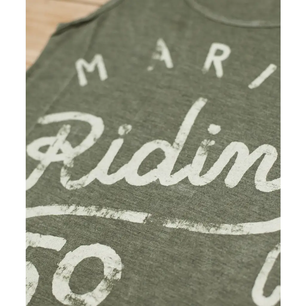 WOMEN TOP TANK - ARMY GREEN - DAX Cafe Racer
