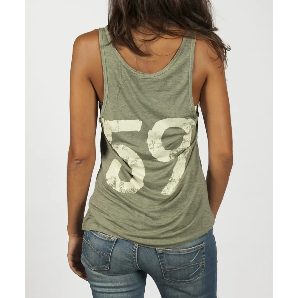 WOMEN TOP TANK - ARMY GREEN - DAX Cafe Racer