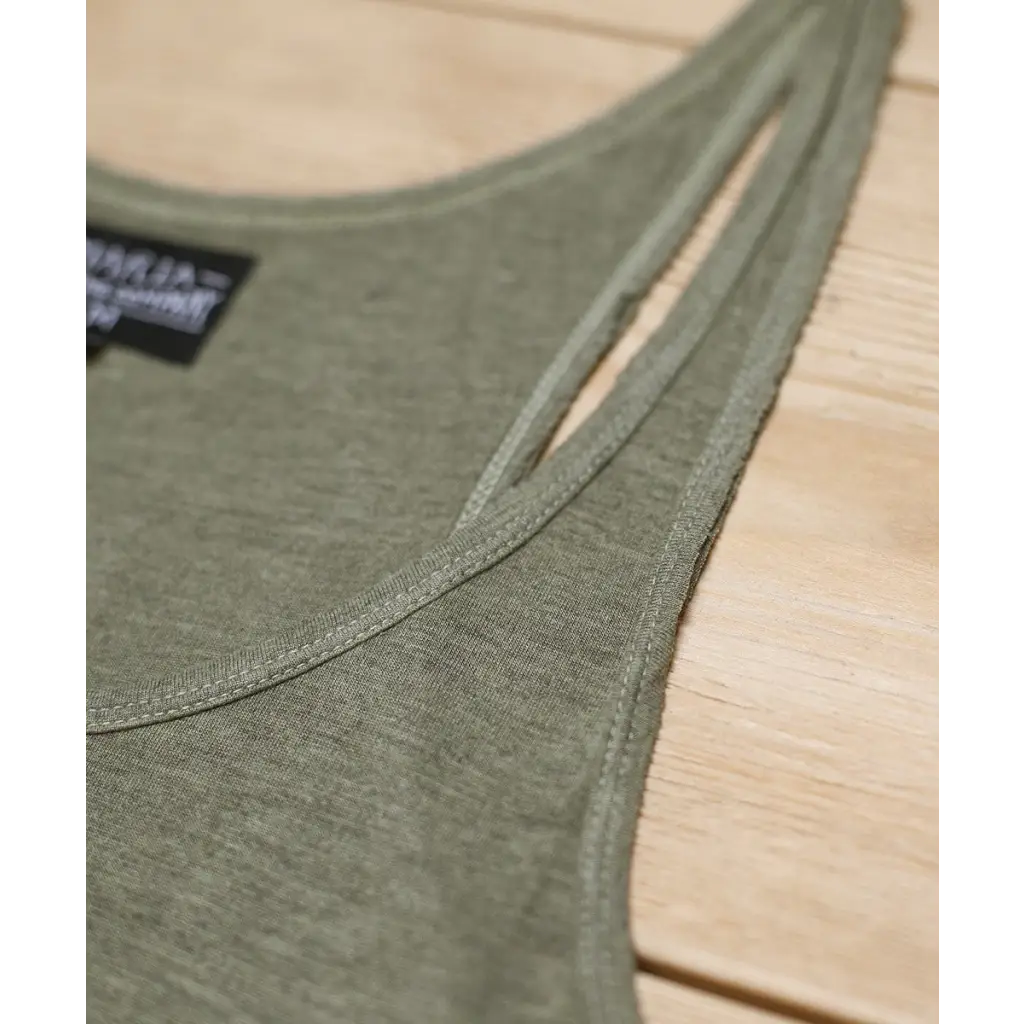 WOMEN TOP TANK - ARMY GREEN - DAX Cafe Racer