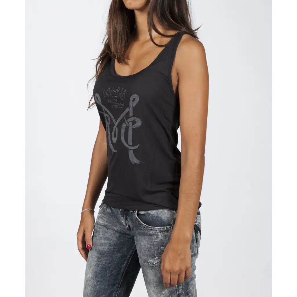 WOMEN TOP TANK - BLACK - DAX Cafe Racer