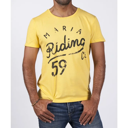 MEN 59 CLUB T-SHIRT - YELLOW - DAX Cafe Racer