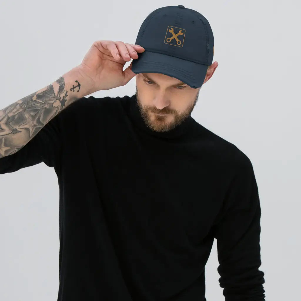 Distressed Dad Hat - DAX Cafe Racer