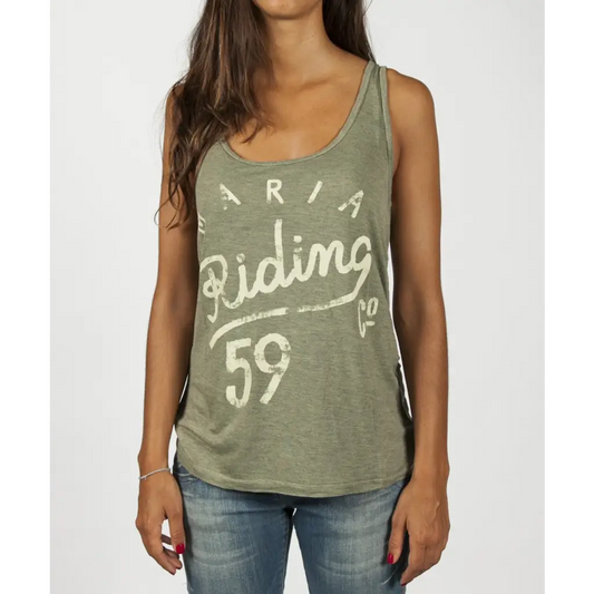 WOMEN TOP TANK - ARMY GREEN - DAX Cafe Racer